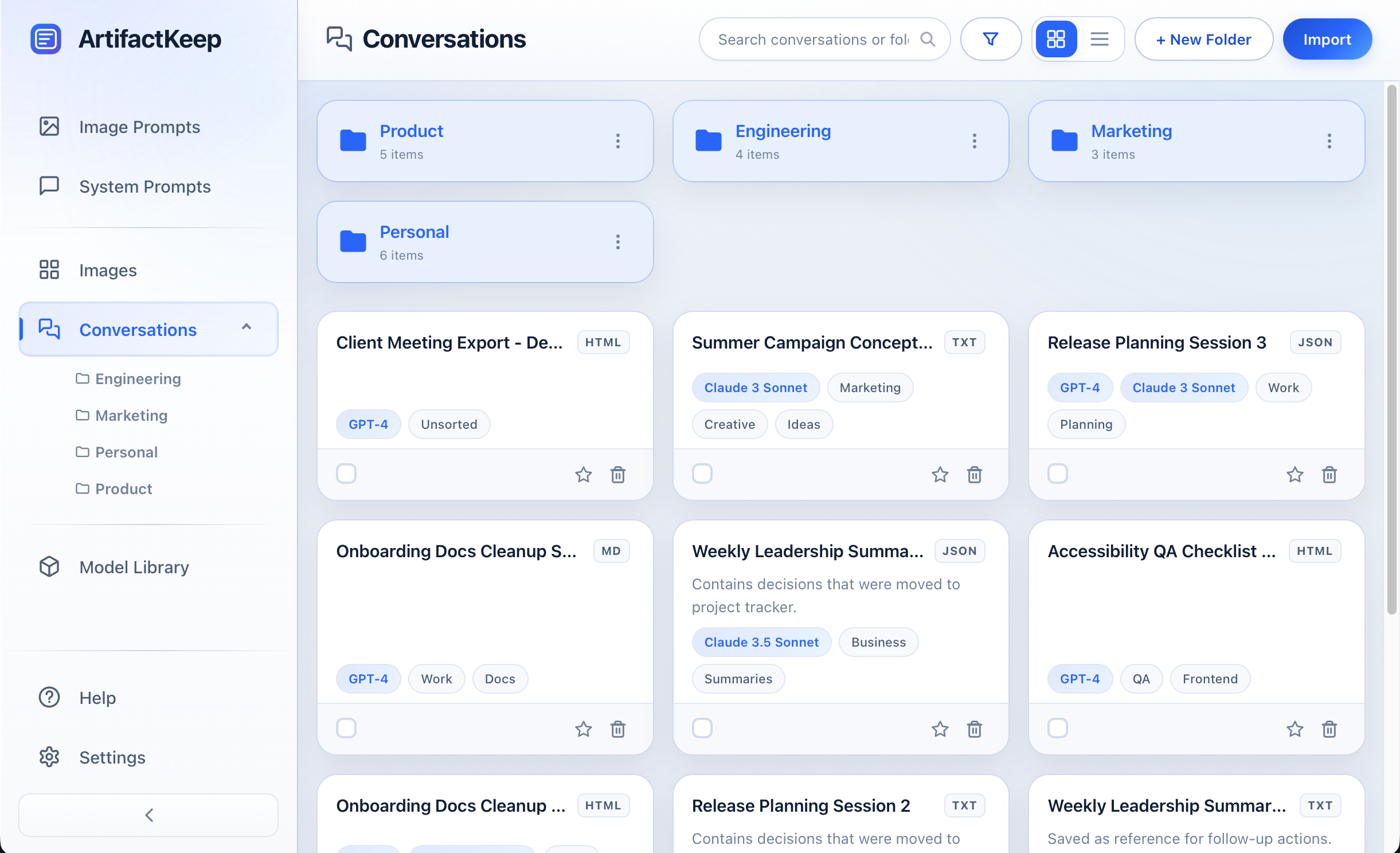 Conversation library overview